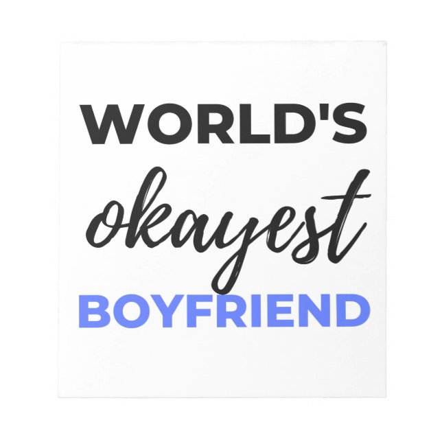 Weltklasse Boyfriend Black Notizblock (Vorderseite)