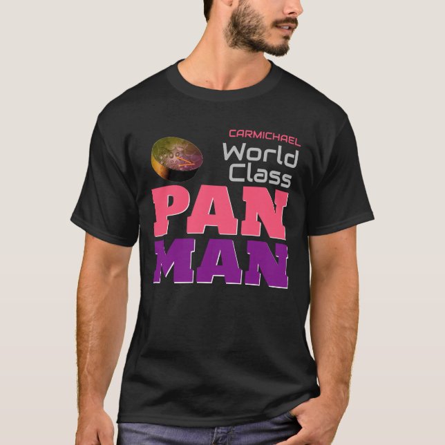 Weltklasse Pan Man in BLACK T-Shirt (Vorderseite)