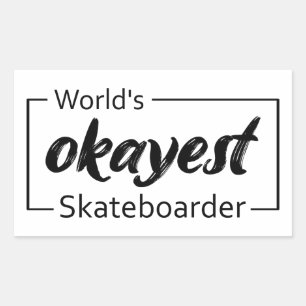 Weltklasse-Skateboarder Rechteckiger Aufkleber