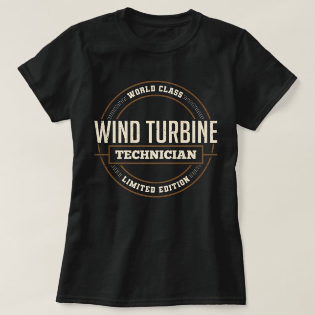 Weltklasse Windkrafttechniker Tech Funny Gif T-Shirt (Design vorne)