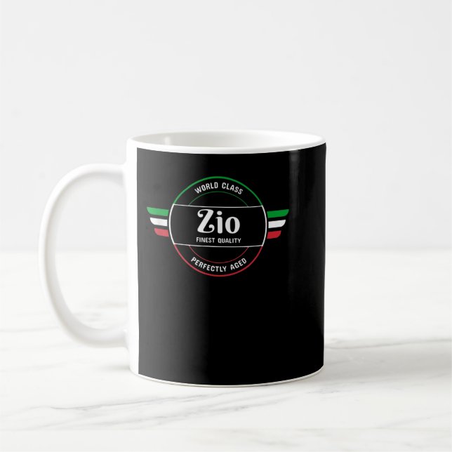 Weltklasse Zio Italienischer Stolz Shirt Kaffeetasse (Links)