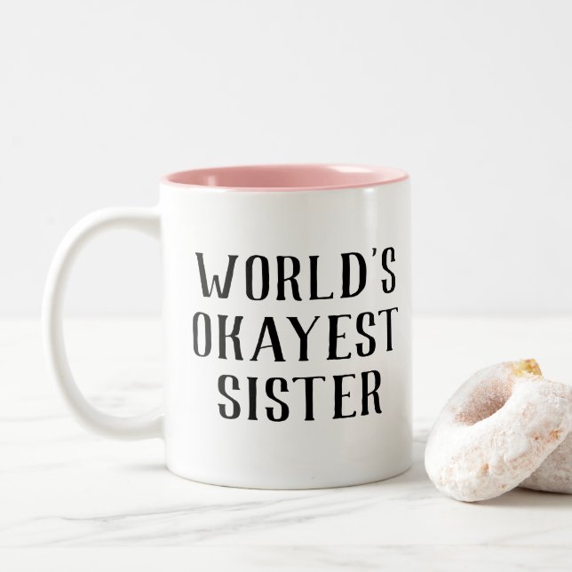 Weltklasse Zweifarbige Tasse (Mit Donut)