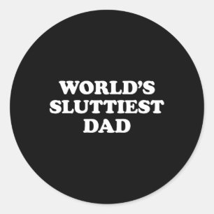 Weltklettertag der schlausten Vater Funny Vathers Runder Aufkleber