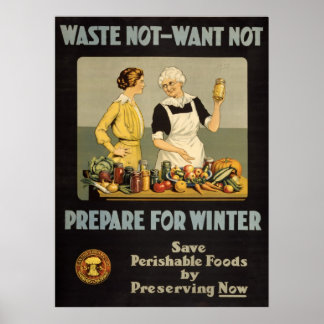 Weltkrieg 1 Poster. Nicht verschwenden, woll nicht Poster