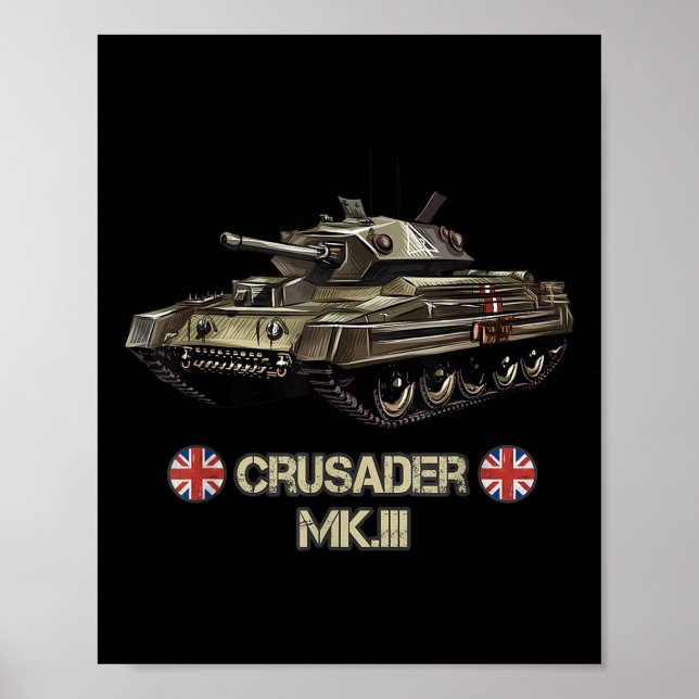 Weltkrieg 2 Britische Armee Tank Kreuzfahrer Mk.3  Poster (Vorne)