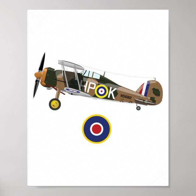 Weltkrieg 2 Britische Flugzeuge Poster (Vorne)
