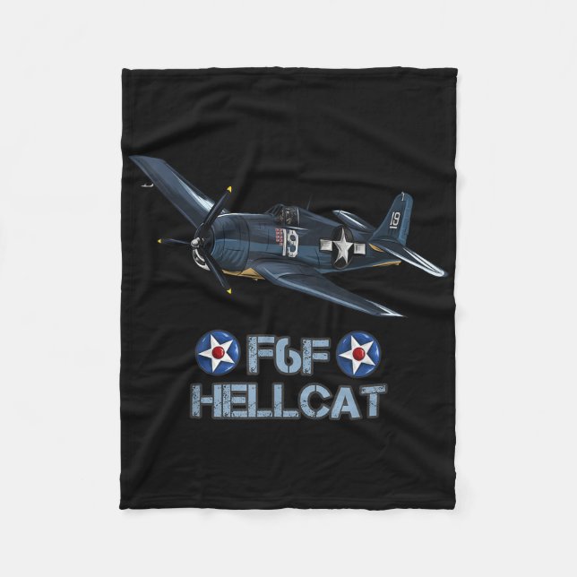 Weltkrieg 2 F6f Hellcat Kampfflugzeug Fleecedecke (Vorderseite)