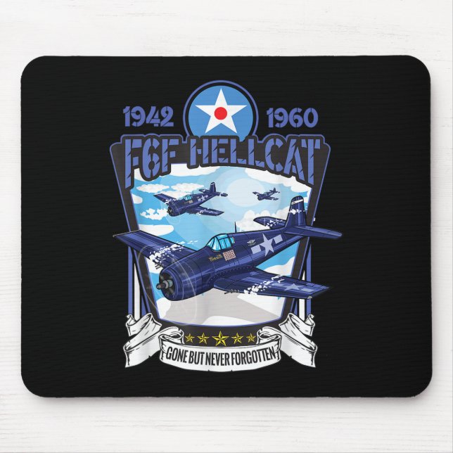 Weltkrieg 2 F6f Hellcat Kampfflugzeug Mousepad (Vorne)