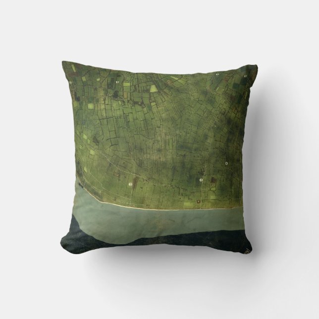 Weltkrieg-Karte von Utah-Strand Normandie Kissen (Vorderseite)