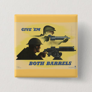 Weltkrieg Patriotisches Poster Button