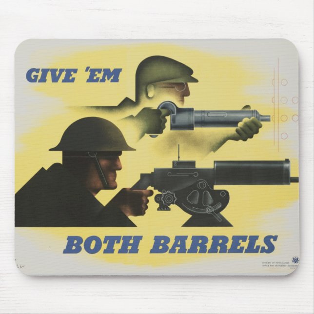 Weltkrieg Patriotisches Poster Mousepad (Vorne)