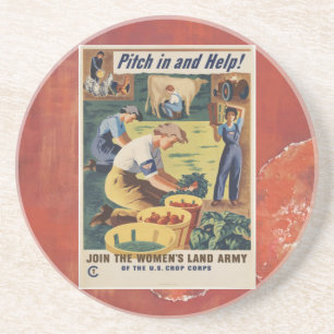 Weltkrieg Patriotisches Poster-Untersetzer Getränkeuntersetzer