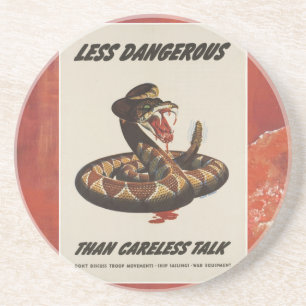 Weltkrieg Patriotisches Poster-Untersetzer Sandstein Untersetzer