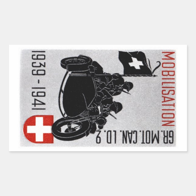 Weltkrieg Rechteckiger Aufkleber (Vorderseite)