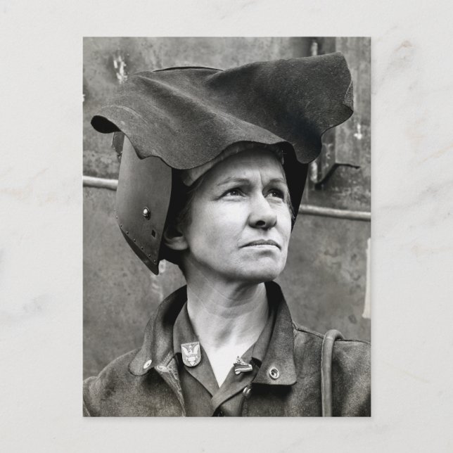 Weltkrieg Rosie the Riveter Postkarte (Vorderseite)