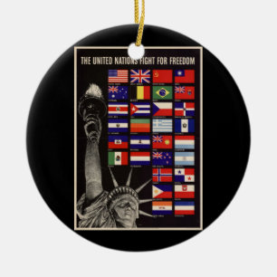 Weltkrieg Vintage Poster Ornament