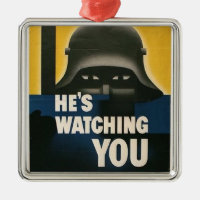 Weltkrieg Vintage Poster Ornament