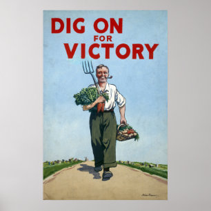 Weltkriegplakat - Grabung für Sieg Poster