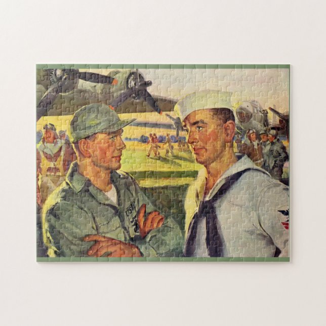 Weltkriegsoldat trifft Seemann Puzzle (Horizontal)