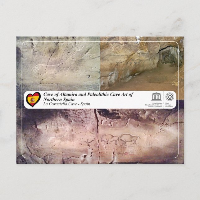 Weltkulturerbe der UNESCO - La Covaciella Höhle Postkarte (Vorderseite)