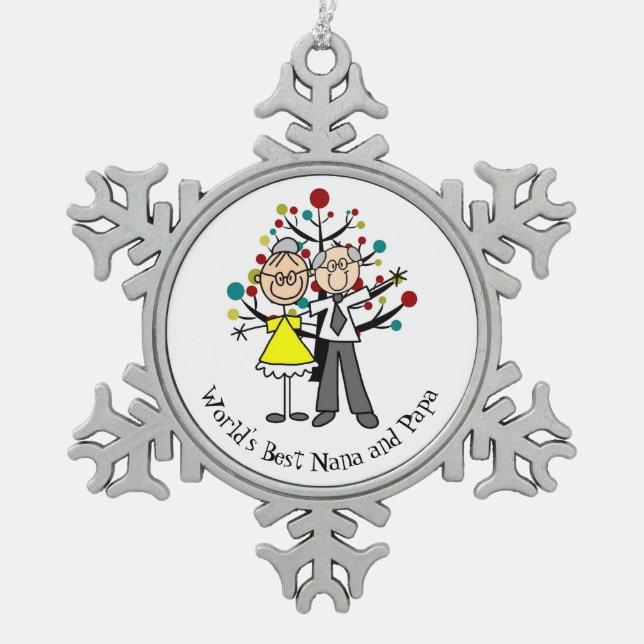 Weltkulturerbe der Unesco Schneeflocken Zinn-Ornament (Vorderseite)