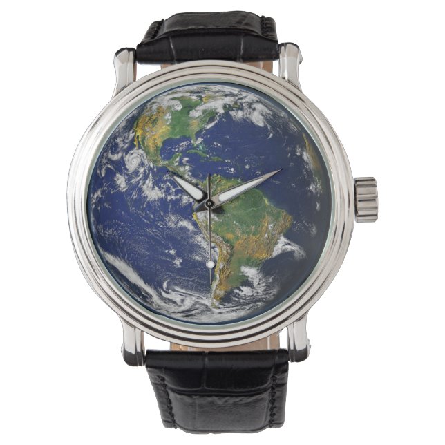 Weltkunst des Planeten Erde Armbanduhr (Vorderseite)