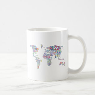 Weltländer - Aquarellfarben Tasse