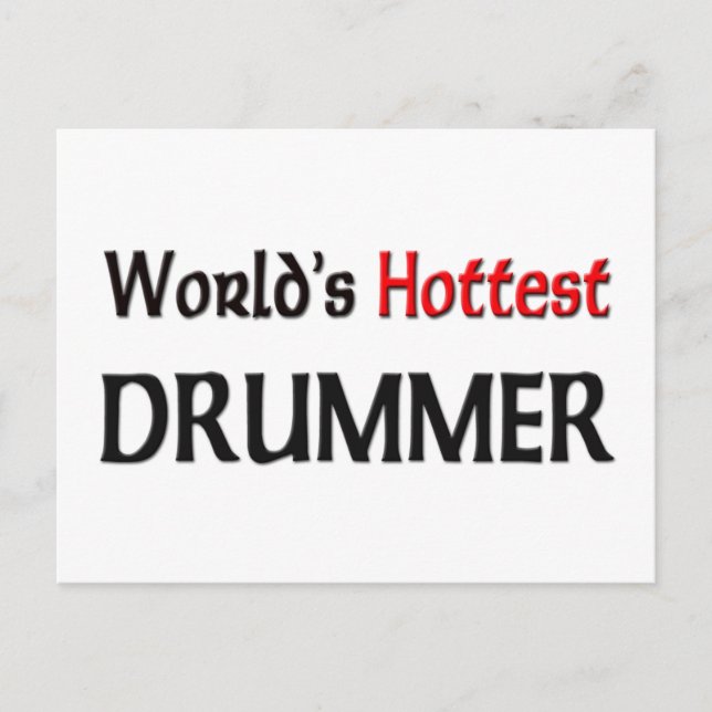 Weltlärm heißer Drummer Postkarte (Vorderseite)