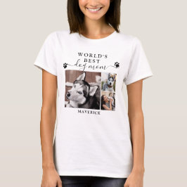 Weltlds Best Dog Mama Paw Prints Script 3 Foto T-Shirt