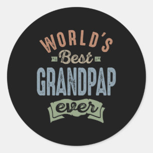 Weltlds Best Grandpap Runder Aufkleber
