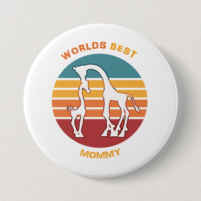 Weltlds Best Mommy, Giraffen Button (Vorderseite)