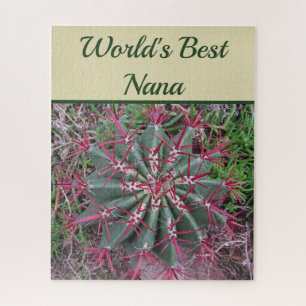 Weltlds Best Nana Desert Pflanze Red Barrel Cactus Puzzle