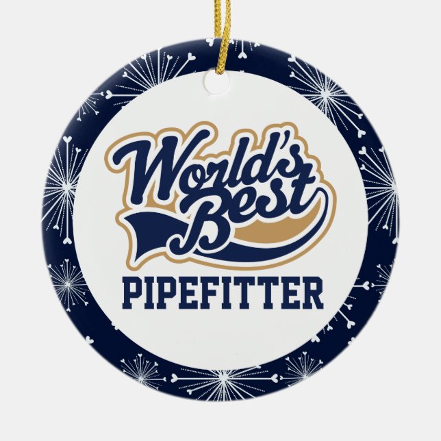 Weltlds Best Pipefitter Geschenk Keramik Ornament (Vorne)