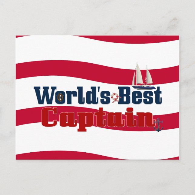 Weltlds bestes Captain Postkarte (Vorderseite)