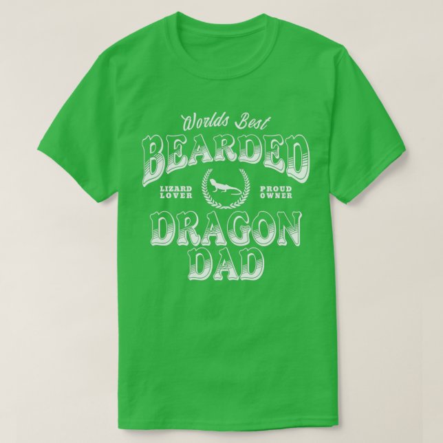 Weltleitster bärtiger Dragon-Vater T-Shirt (Design vorne)