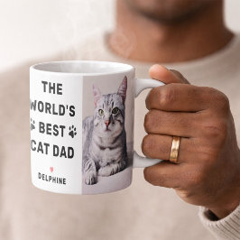 Weltleitster Cat Vater Black Two Foto Pet Lover Kaffeetasse