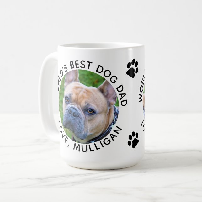Weltleitster Hunde-Vater Kaffeetasse (Vorderseite Links)