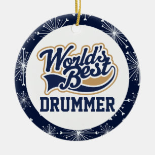 Weltleitungen Beste Drummer Musik Geschenk Keramik Ornament