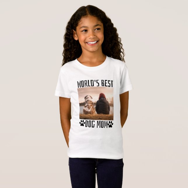 Weltleitungen Beste Hunde-Mama T-Shirt (Vorne ganz)