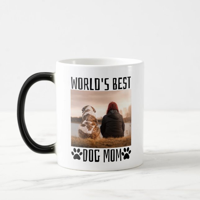 Weltleitungen Beste Hunde-Mama Verwandlungstasse (Links)