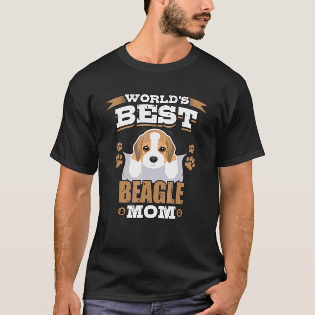 Weltleitungen Bester Beagle Mama Hundebesitzer T-Shirt (Vorderseite)