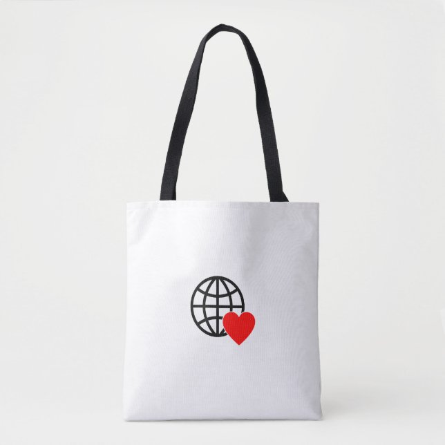 Weltliebe-Globus-Symbol | Herz Erde Sommer-Design (Vorderseite)