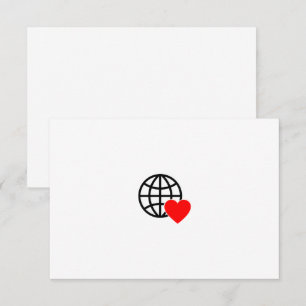 Weltliebesglobus-Symbol Herz Erde Sommer Design Dankeskarte