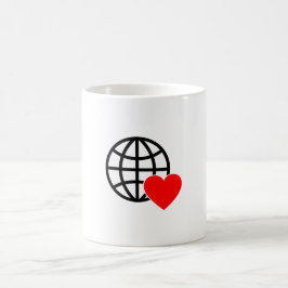Weltliebesglobus-Symbol | Herz Erde Sommerdesign Kaffeetasse