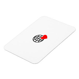 Weltliebesglobus-Symbol Herz Erde Sommerdesign Magnet