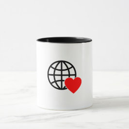 Weltliebesglobus-Symbol | Herz Erde Sommerdesign Tasse