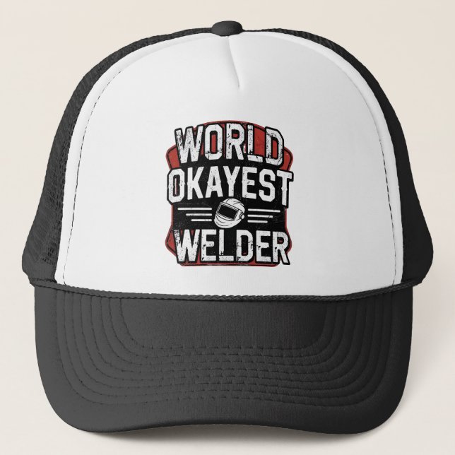 Weltmarkenversandter Welder Retro Truckerkappe (Vorderseite)