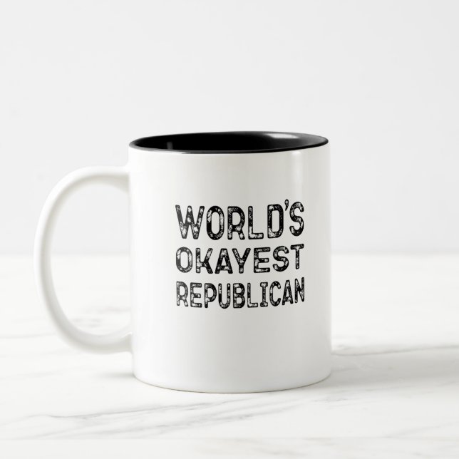 Weltmarkt der kleinste Republikaner Zweifarbige Tasse (Links)