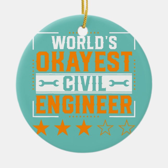 Weltmarkt für Zivile Ingenieure, Zivil Engineering Keramik Ornament (Vorne)