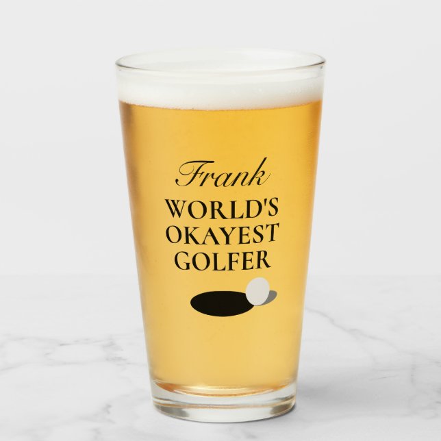 Weltmarkt-Golfer-Glas-Geschenk für Golfer Glas (Vorne (Gefüllt))